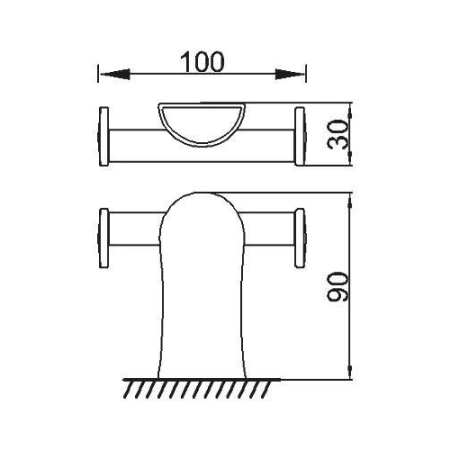 Крючок двойной RUSH Luson LU16220